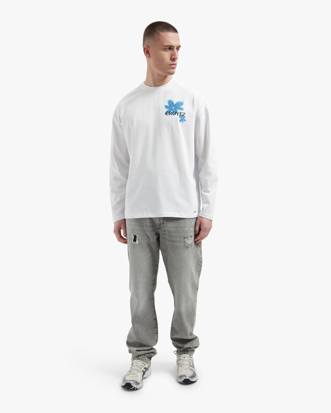 Croyez Botanique Longsleeve | White/Tiffany Blue