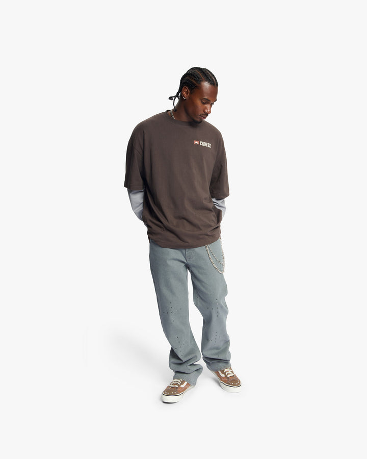 Croyez Montagne Double Sleeve Shirt | Brown