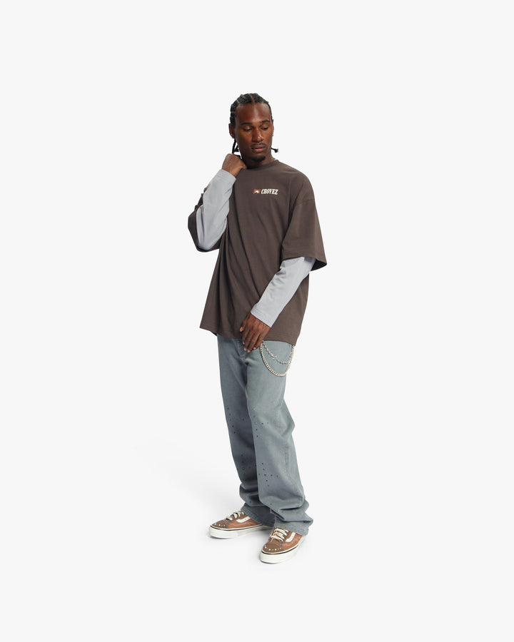 Croyez Montagne Double Sleeve Shirt | Brown