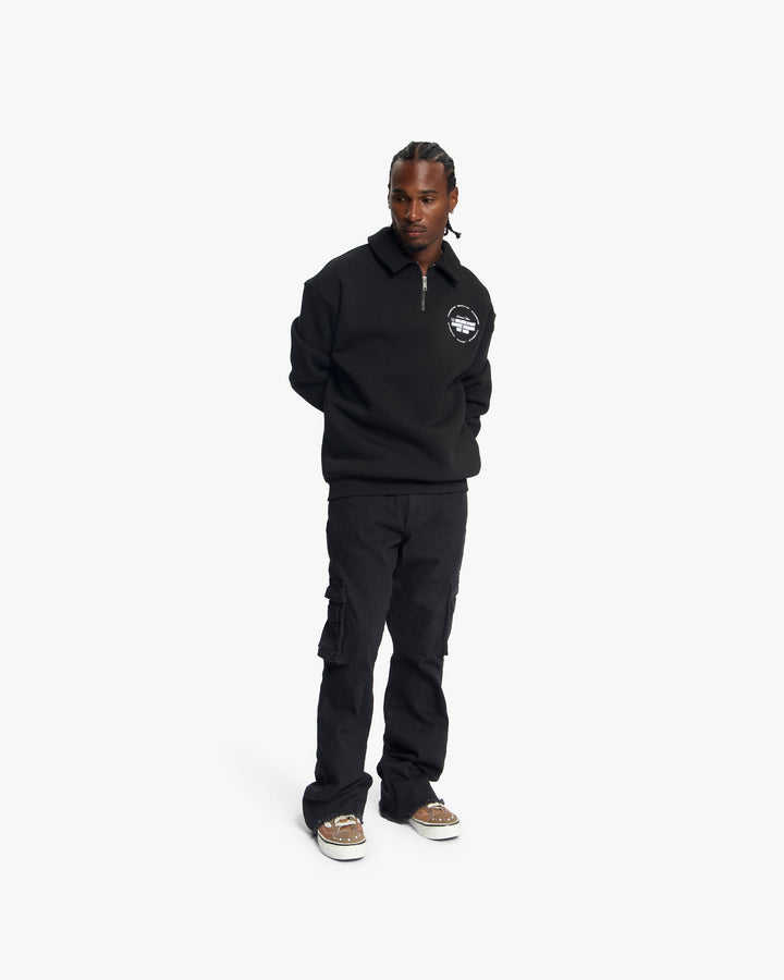 Croyez Le Galerie D'Art Half-Zip Sweater | Black