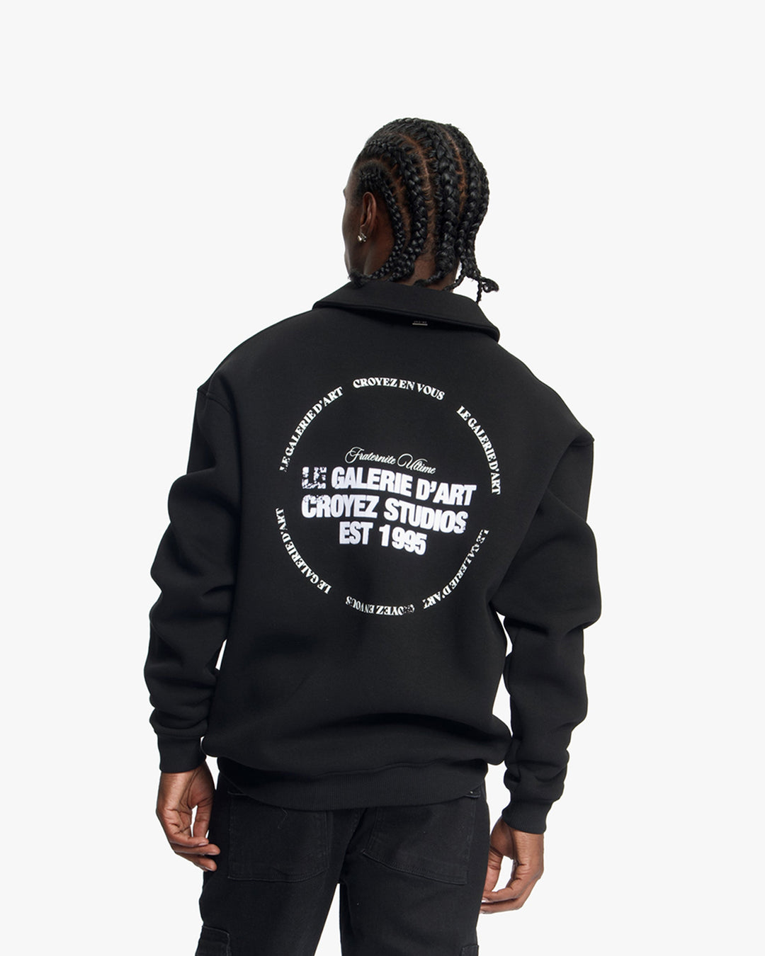 Croyez Le Galerie D'Art Half-Zip Sweater | Black