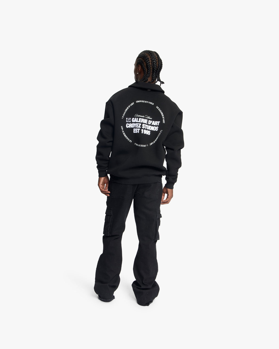 Croyez Le Galerie D'Art Half-Zip Sweater | Black