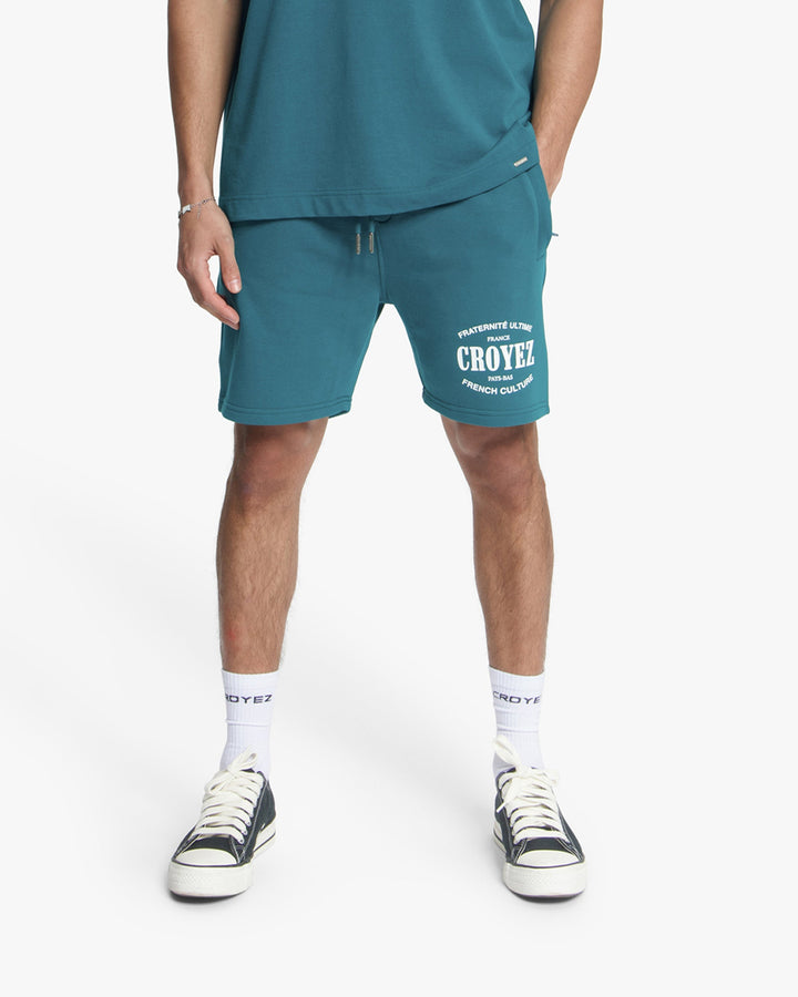Croyez Stamp Shorts | Dark Teal