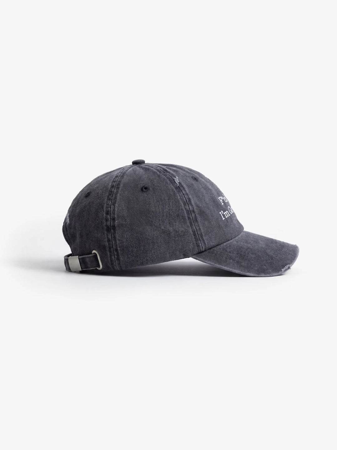 “F*ck Off I'm Gardening” Cap Distressed - Washed Charcoal