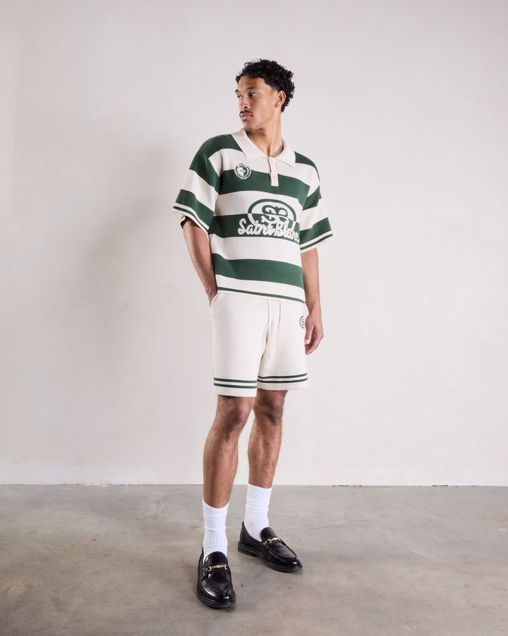 Knitted Crest Polo Short