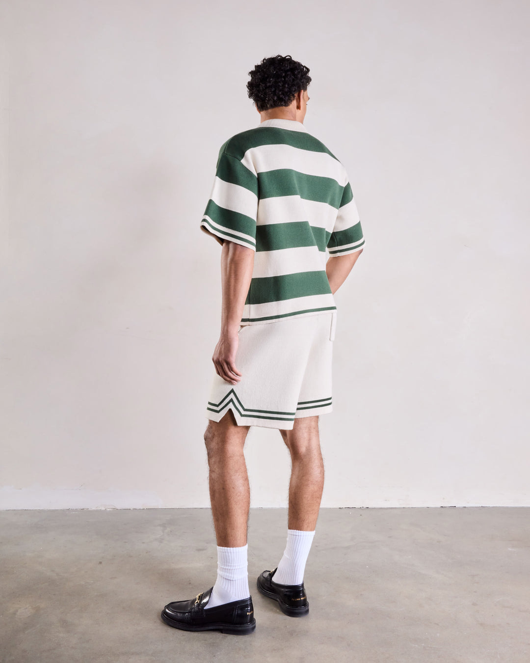 Knitted Crest Polo Short