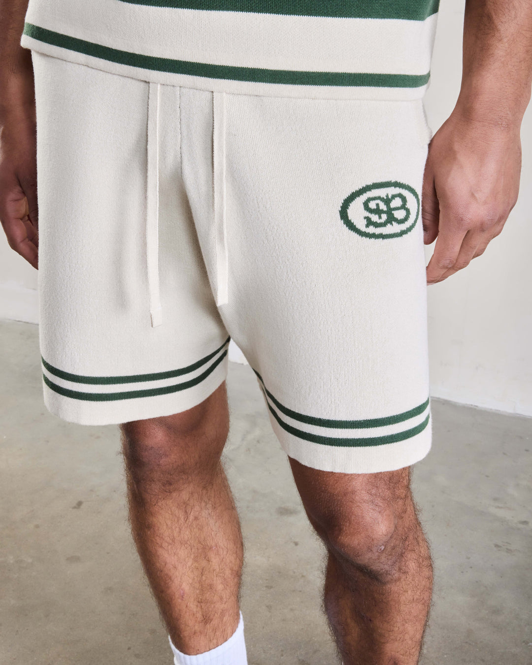 Knitted Crest Polo Short