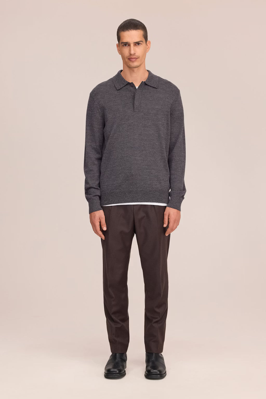 Emerson - Lightweight merino wool polo